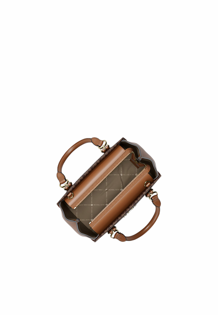 Michael Kors Marilyn Small Messenger Bag Signature Logo In Brown 35F5G6AM1B