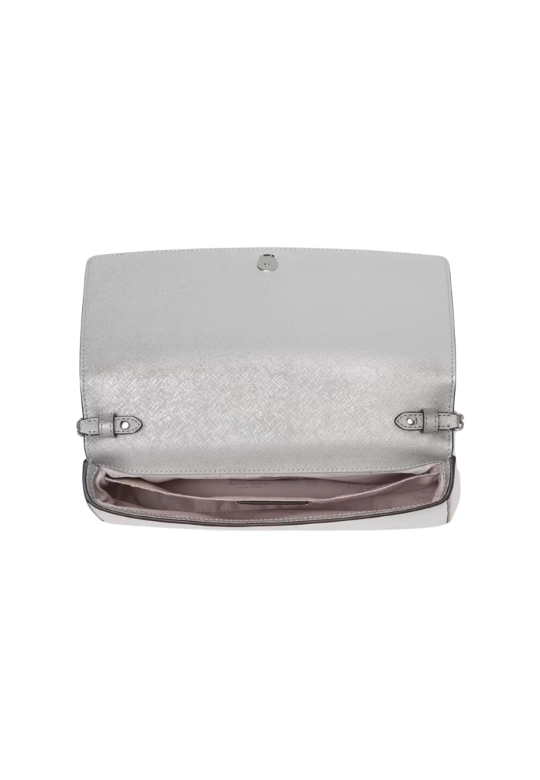 Kate Spade Kenzie Metallic Small Convertible Crossbody Bag In Lunar Light KI964