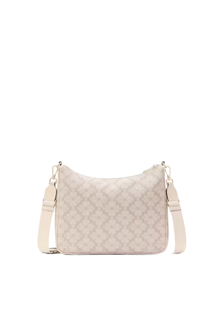 Kate Spade Signature Spade Flower Crossbody Bag Large In Dark Beige KK148
