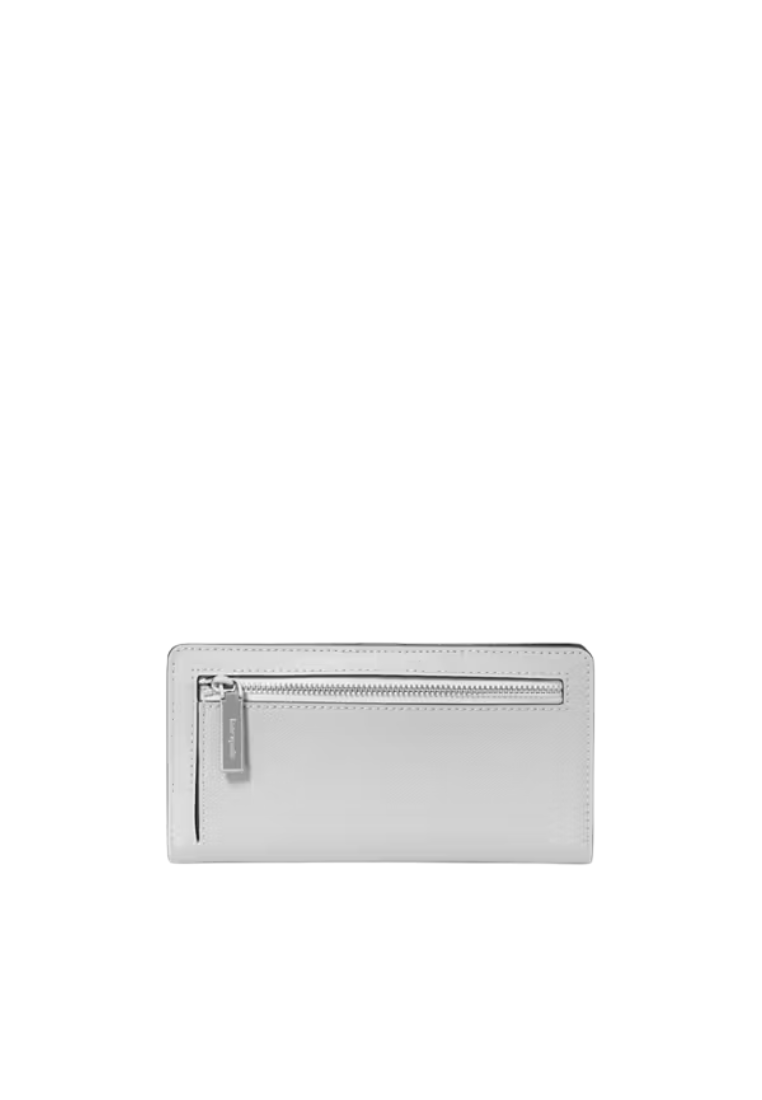 Kate Spade Madison Colorblock Slim Billfold Wallet In Platinum Grey KC510