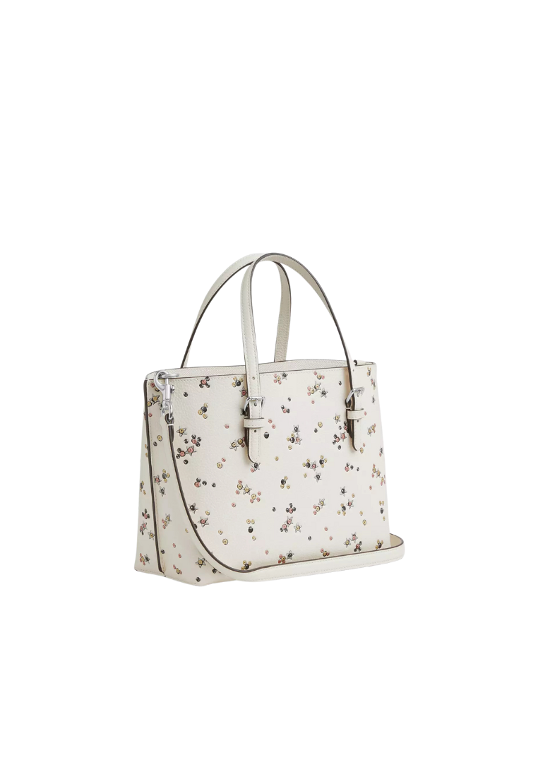 ( PREORDER ) Coach Mollie 25 With Star Print Tote Bag In Silver CCV87