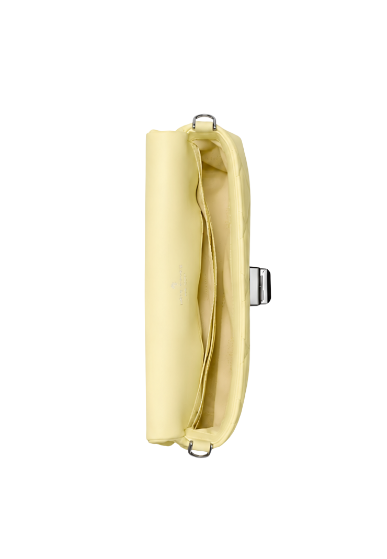 Kate Spade Carey Quilted Mini Crossbody Bag In Lemon Fond KN710