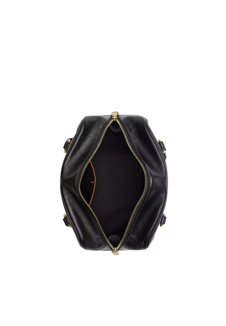 ( PREORDER ) Coach Sydney Crinkle Leather Shoulder Bag In Gold Black CFP00
