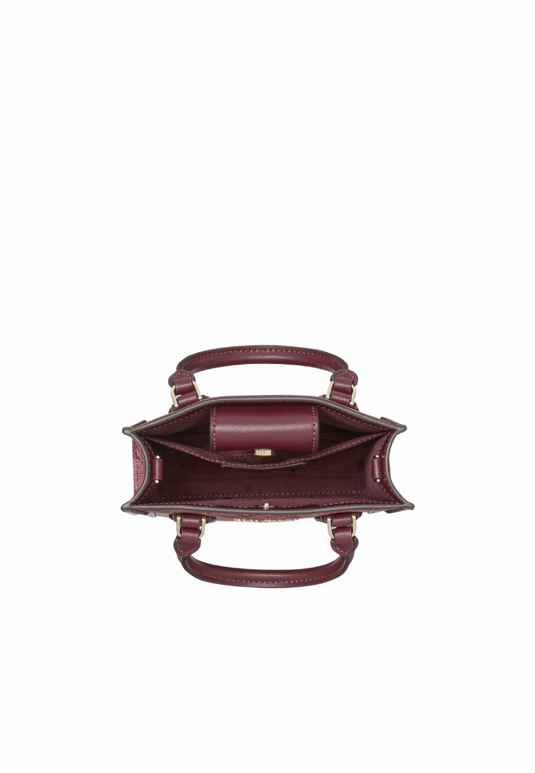 Kate Spade Signature Spade Flower Mini Tote Bag In Grenache Mulberry KJ694