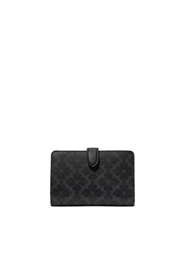 Kate Spade Spade Flower Medium Bifold Wallet In Black KN756
