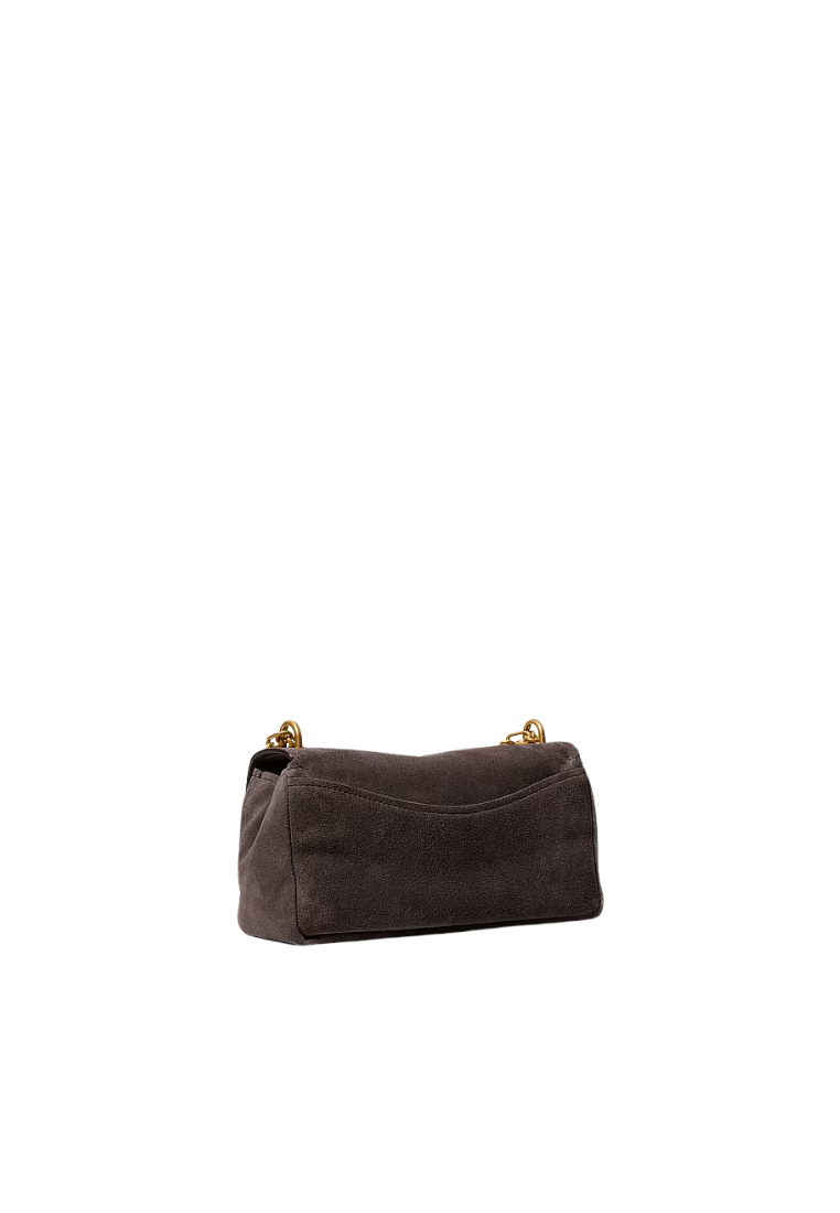 ( PREORDER ) Michael Kors Bryant Small Suede Convertible Shoulder Bag In Chocolate 30F6AYTL5S