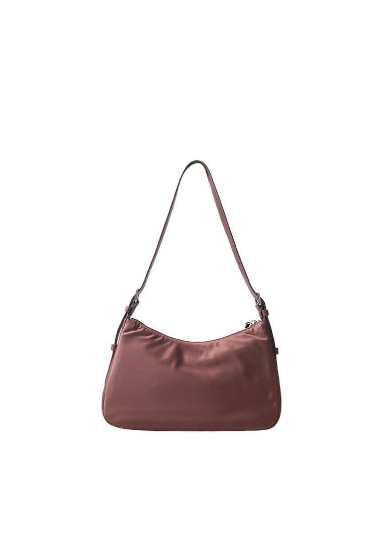 Tory Burch Nylon Zip Top Shoulder Bag In Truffle 181100