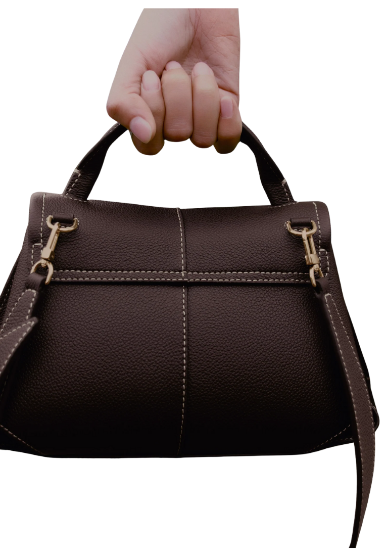 ( PREORDER ) Polene Mokki Mini Crossbody Bag In Textured Ebony