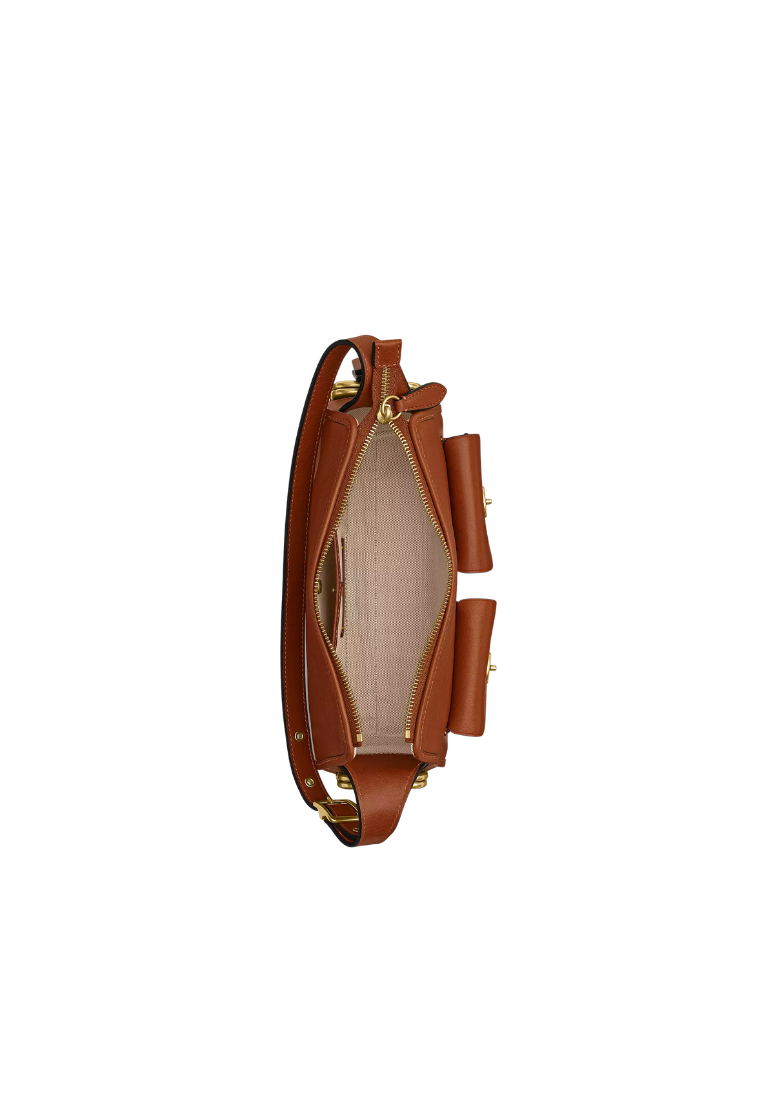 ( PREORDER ) Coach Turnlock Haversack 27 Shoulder Bag In Amber Brown CFR53