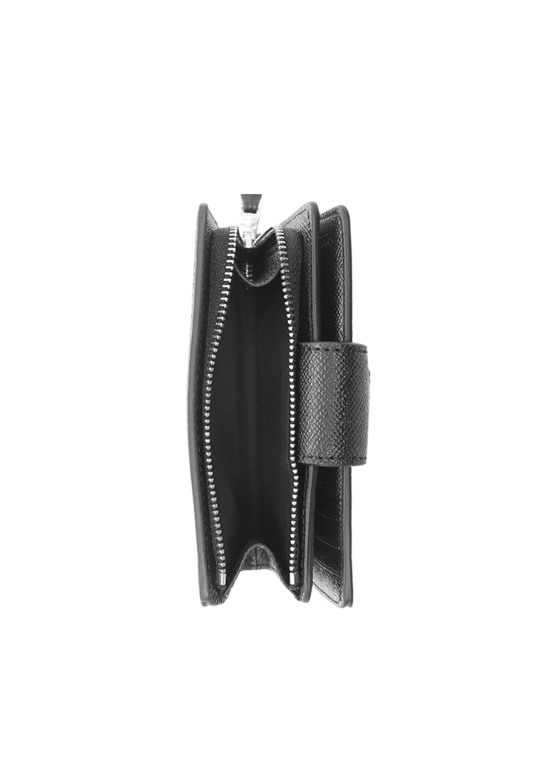 Coach Crossgrain Medium 6390 Corner Zip Wallet In Black
