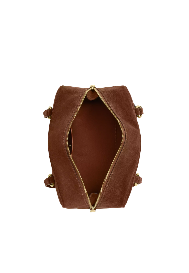 ( PREORDER ) Coach Sydney Suede Shoulder Bag In Warm Brown CGE89