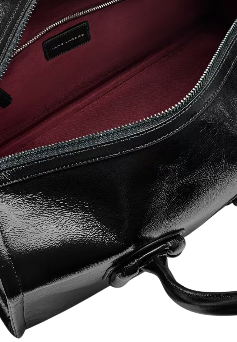 ( PREORDER ) Marc Jacobs Babe City In Crinkle Leather Tote Bag In Black 2F6HTT003H01