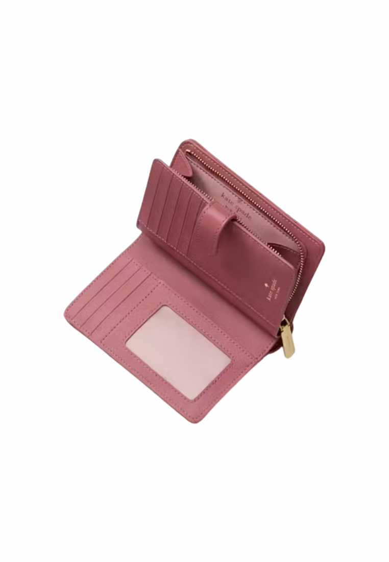 Kate Spade Carey Quilted Studded Medium Bifold Wallet In Pomegranate KL821