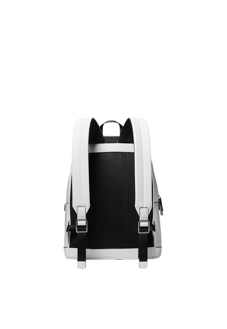 Michael Kors Cooper Logo and Stripped Backpack In White Black 37F3COLB2U