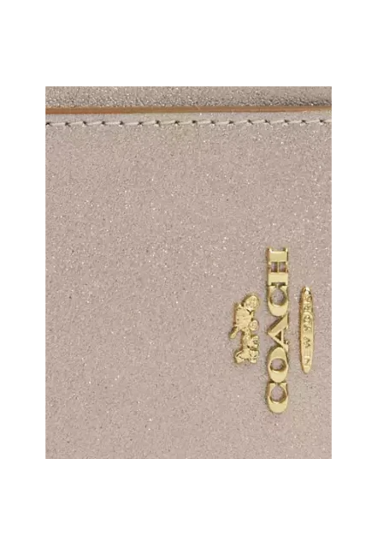 Coach Zip Card Case Wristlet In Light Champagne CW890