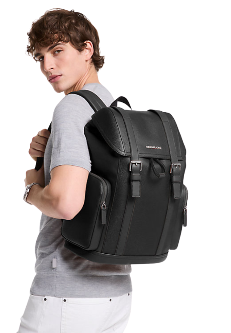 ( PREORDER ) Michael Kors Cooper Pebbled Leather Backpack Backpack In Black 37S5LCOB8L