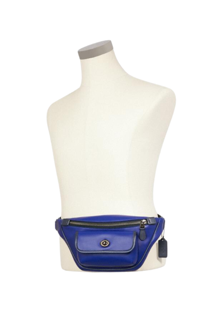 ( AS IS ) Coach Heritage C3748 Belt Bag In Indigo