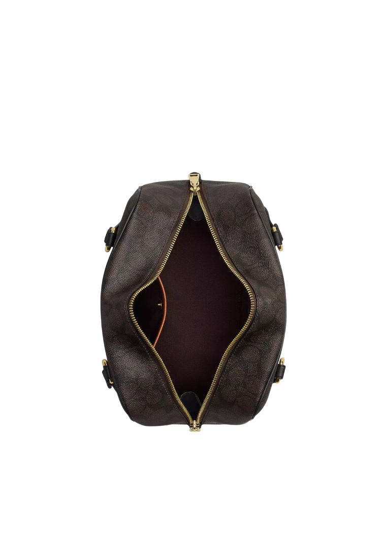 ( PREORDER ) Coach Sydney Shoulder Bag In Walnut Black CFP04