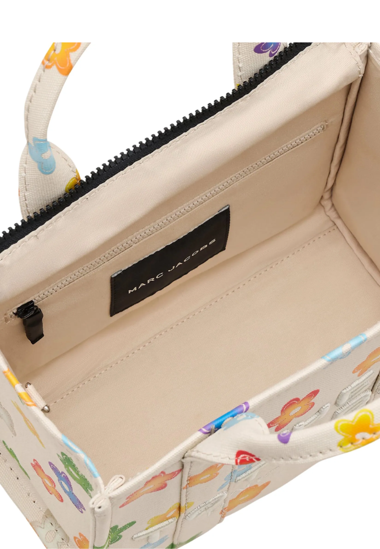 Marc Jacobs The Flash Wild Daisy Tote Bag In White Multi 4P6HCR001H01