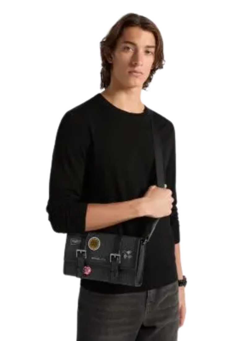 Michael Kors Cooper Embellished Signature Logo Trunk Crossbody Bag In Black 37R5LCOM1B