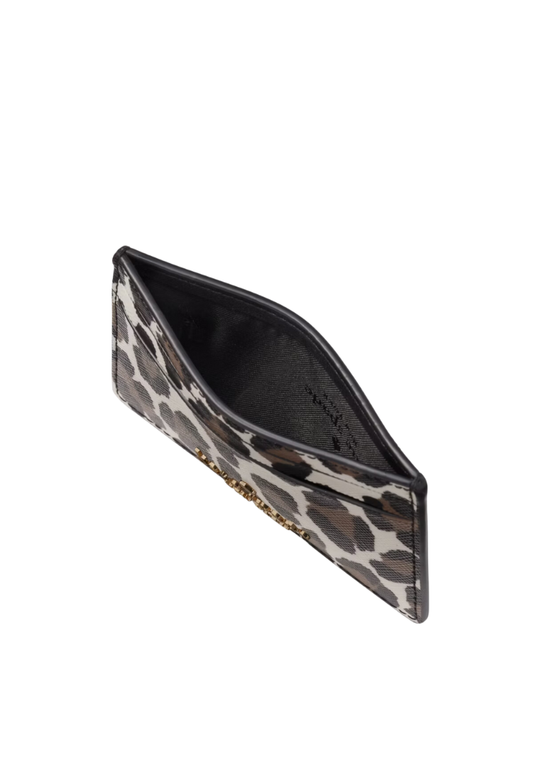 Kate Spade Madison Spotted Leopard Small Slim Card Case In Cream Multi KH780