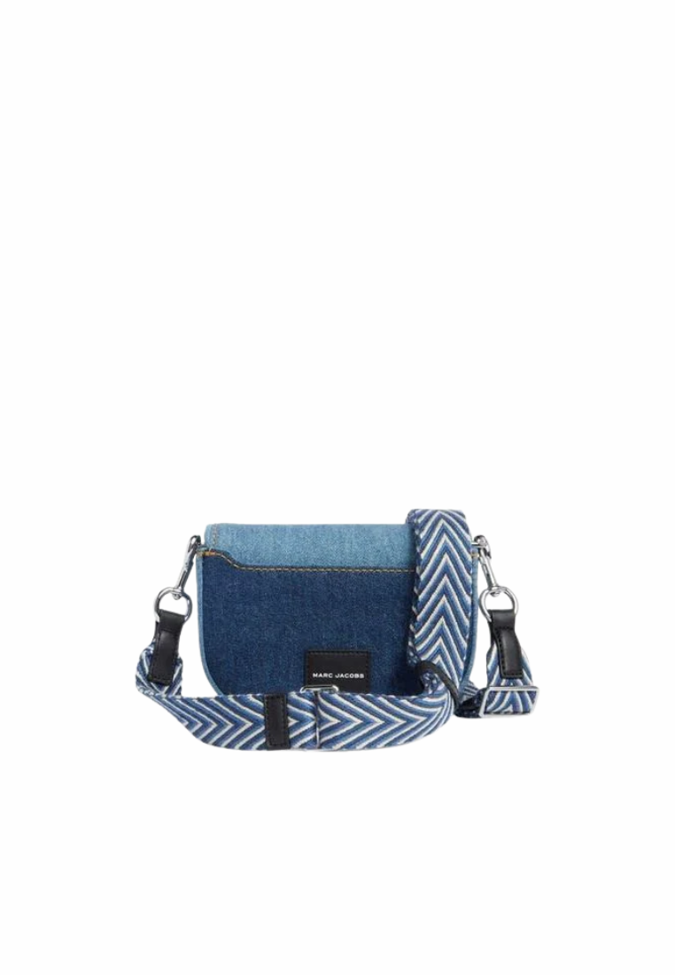 Marc Jacobs Turnlock Logo Denim Mini Crossbody Bag In Denim 4P5HMS005H02
