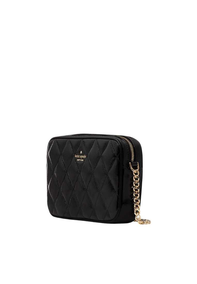 AS IS Kate Spade Glimmer Quilted Patent Leather Crossbody Set