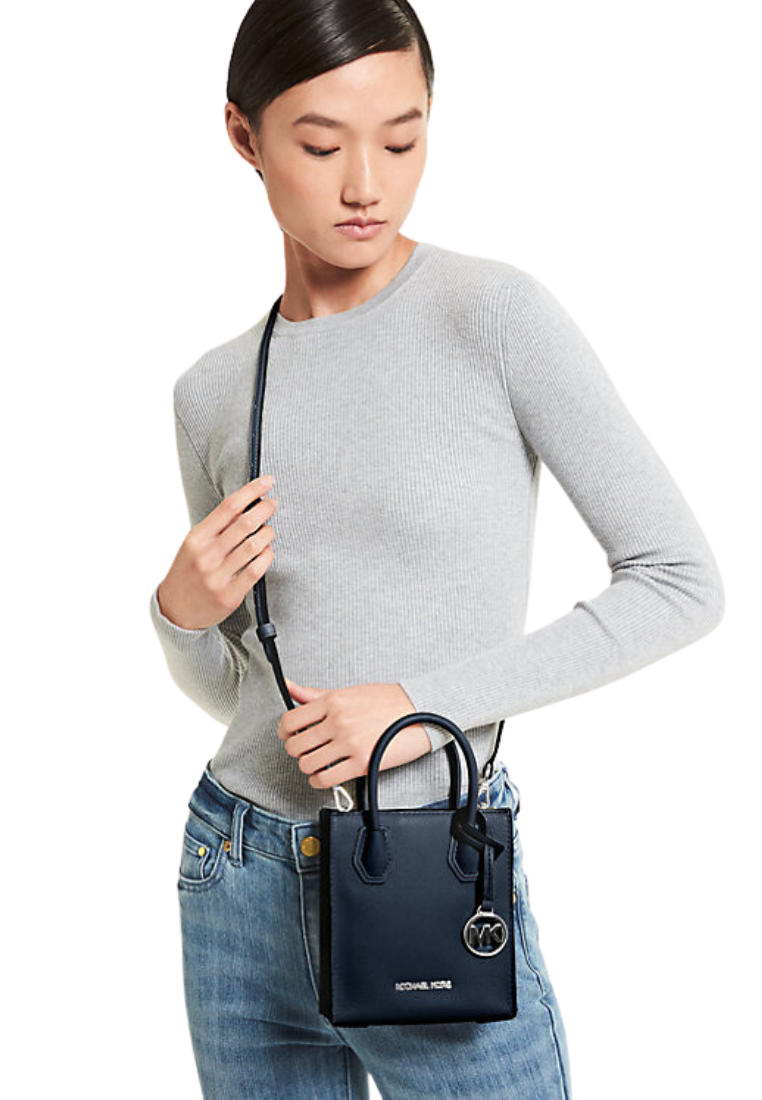 Michael Kors Mercer Extra Small Crossbody Bag In Navy 35H1SM9C0L Fashrevo