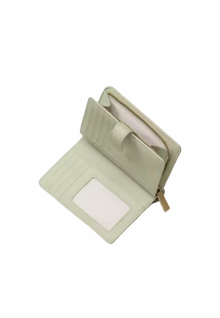 Kate Spade Carey Quilted Studded Medium Bifold Wallet In Sage KL821