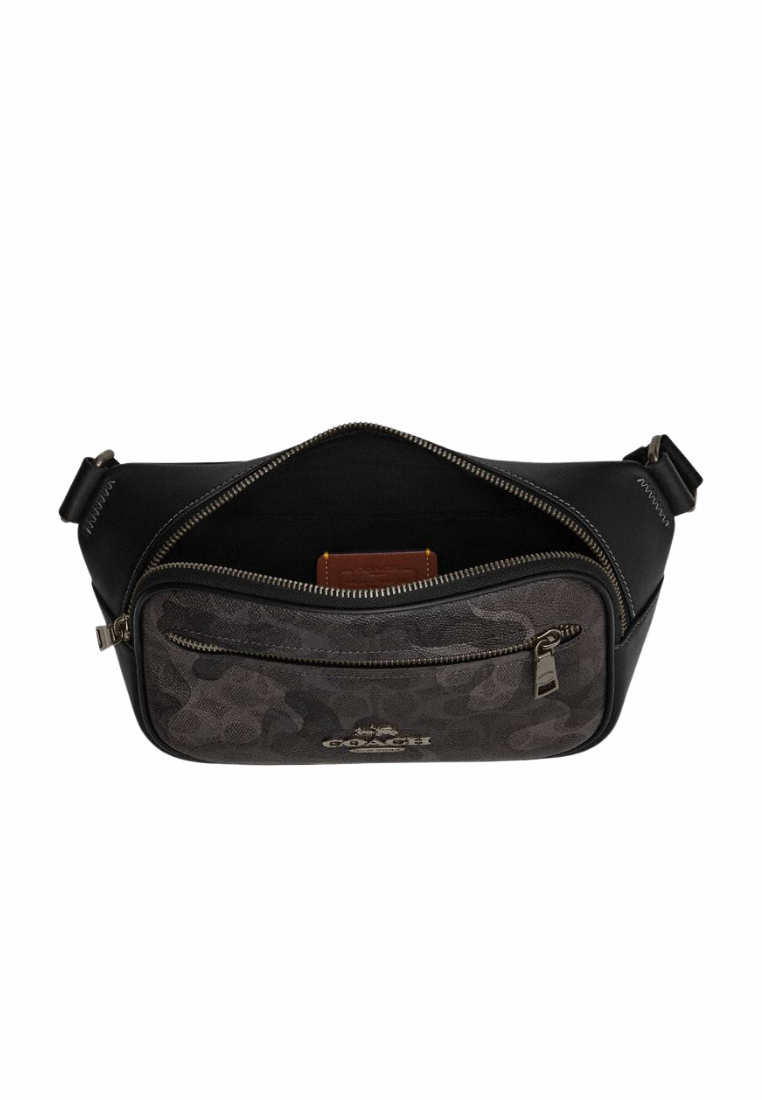 Coach Elias Belt Bag Signature Camo Print In Grey Multi CW314