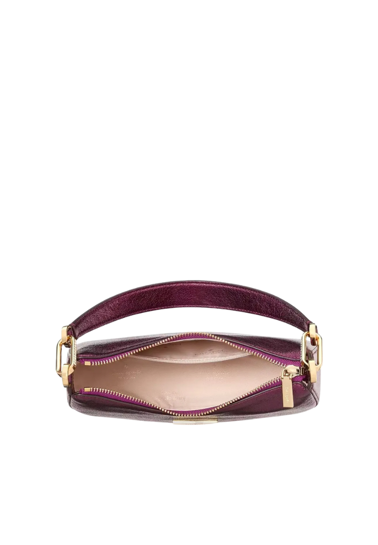 Kate Spade Nina Metallic Shoulder Bag In Dark Raspberry KI947