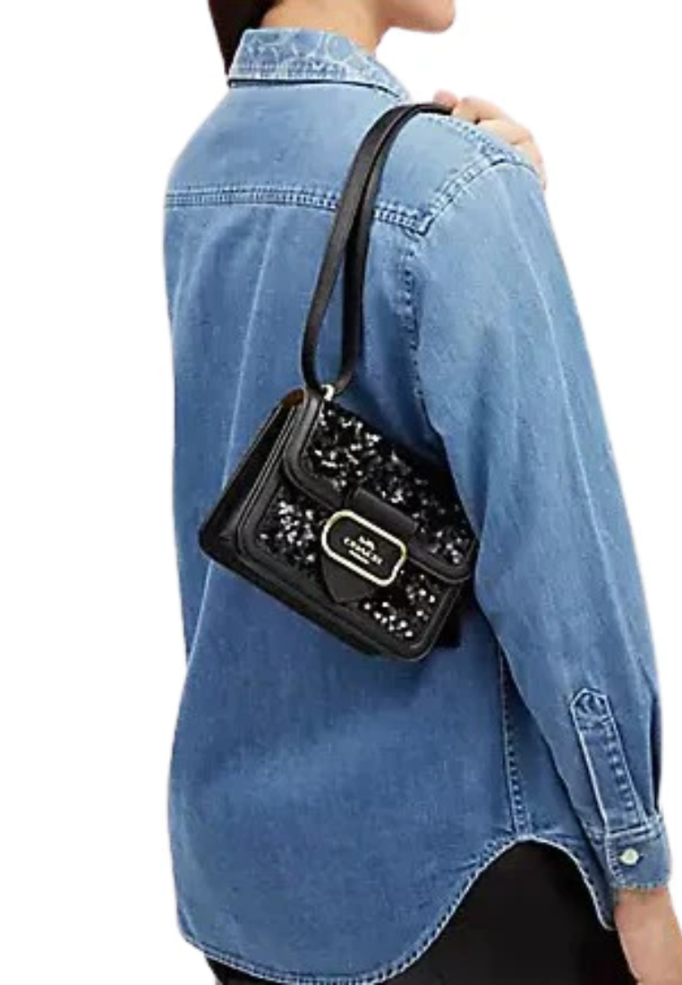 Coach Morgan Crossbody Bag Square In Black CO922