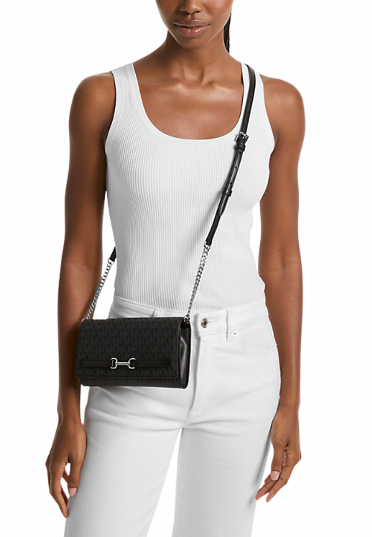 Michael Kors Carson Large Crossbody Bag Signature Logo In Black 35S5S2ZC7B