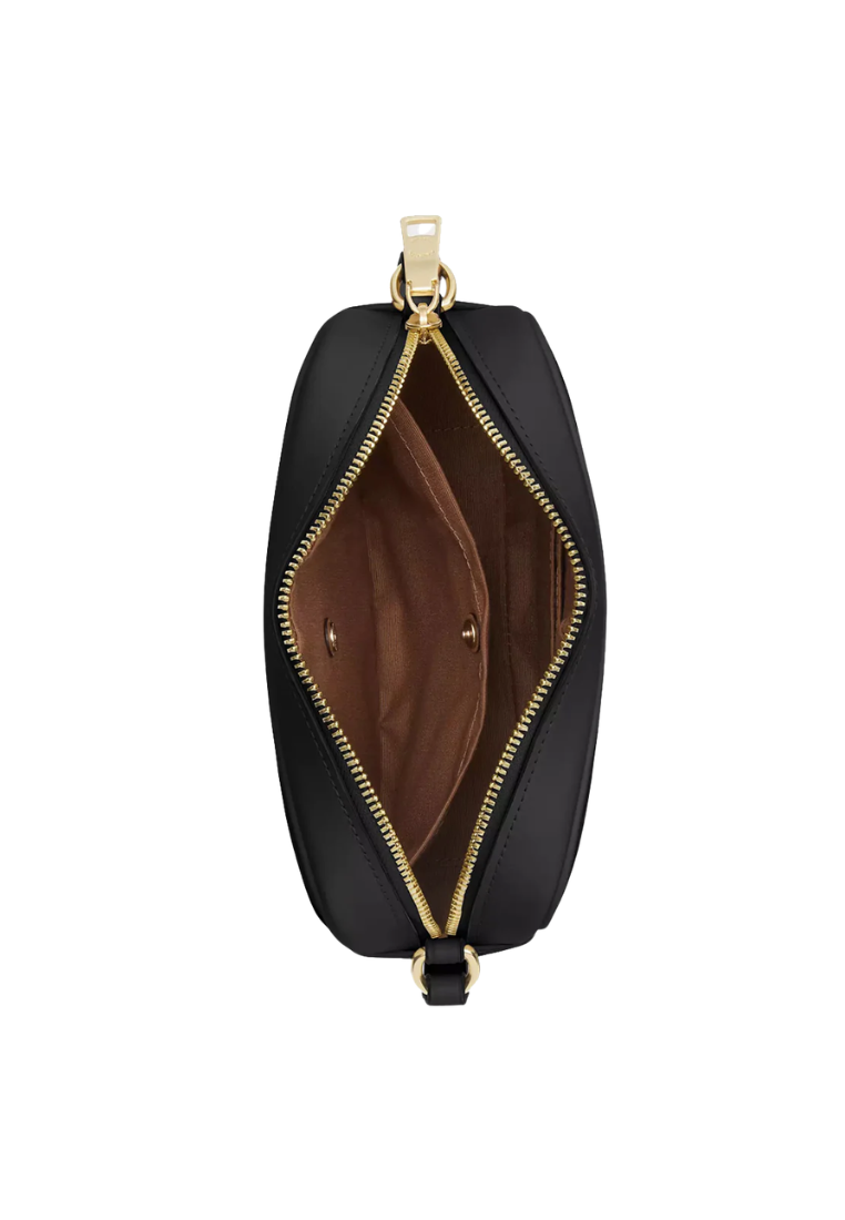 Coach Mini Jamie Camera Bag Signature Canvas In Walnut Black CY752