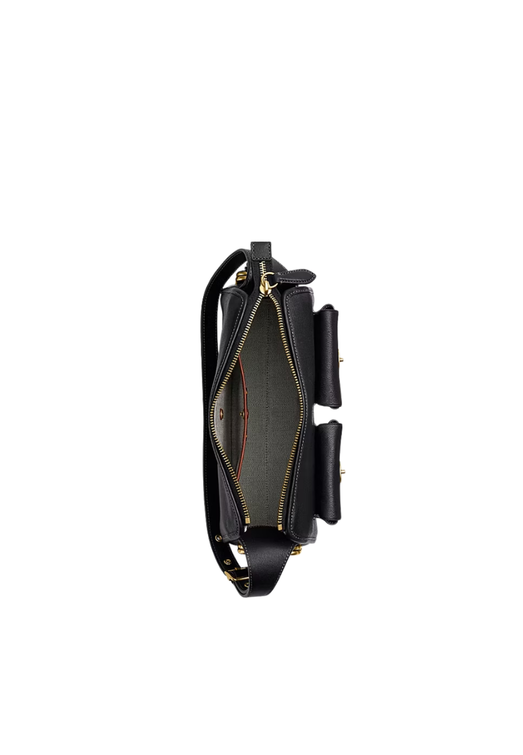 ( PREORDER ) Coach Turnlock Haversack 27 Shoulder Bag In Black CFR53