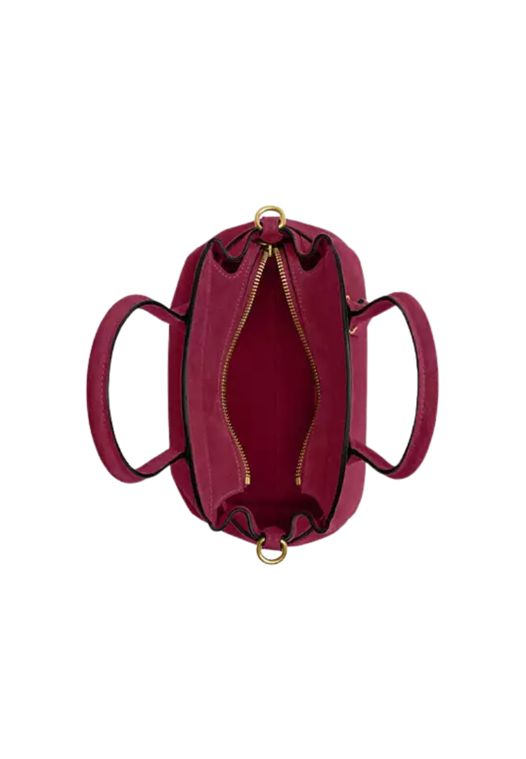 ( PREORDER ) Coach Soft Empire 21 Carryall Bag In Brass Dark Fuchsia CEC03