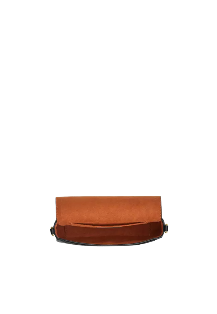 Coach Andrea Shoulder Bag Signature Canvas In Walnut Black CV973