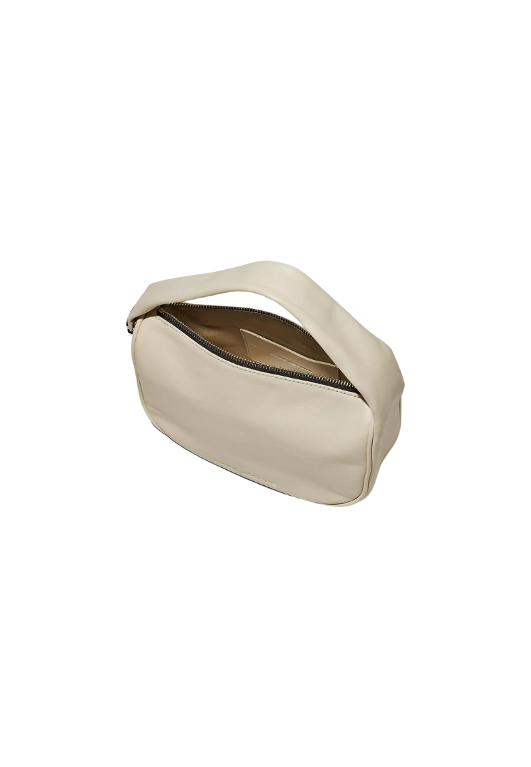 Marc Jacobs The Pushlock Mini Hobo Shoulder Bag In Cloud White H212L01RE22