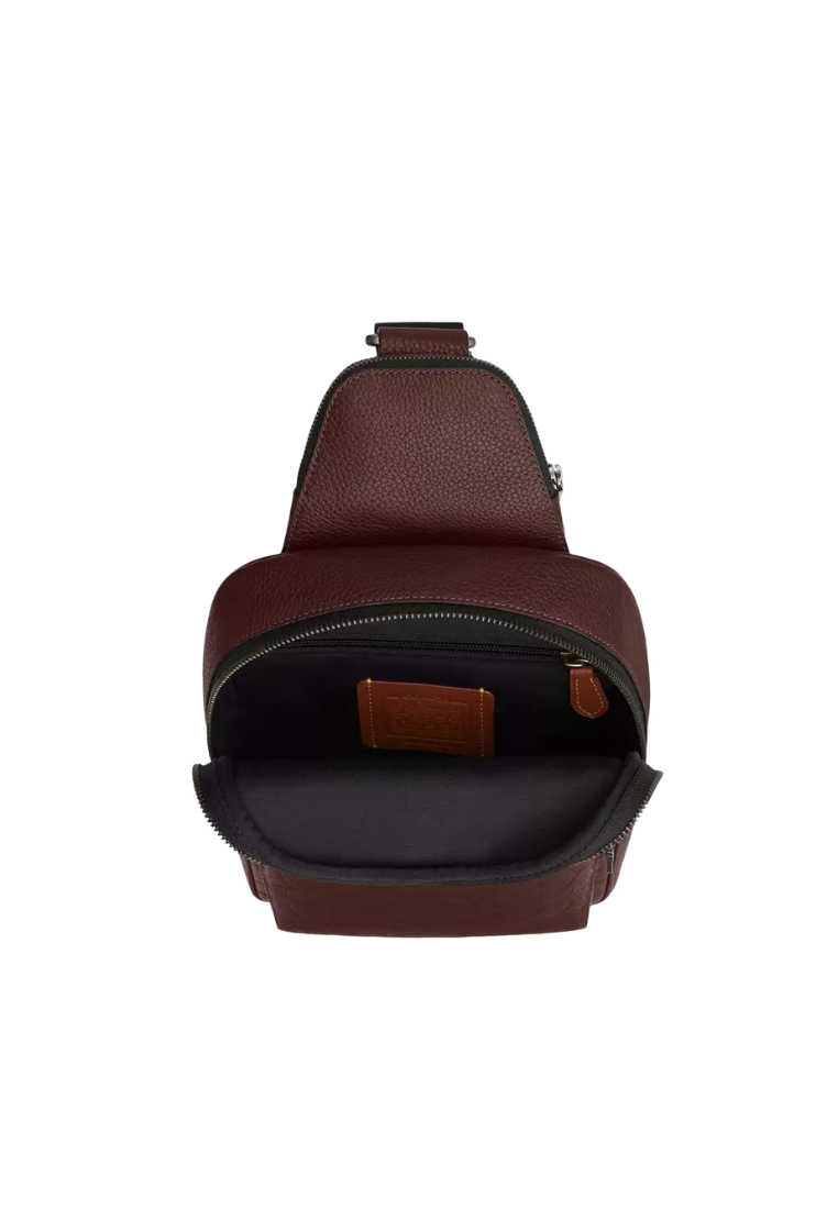 Coach Ethan Sling Bag Pack In Signature Leather In Maple CDC68