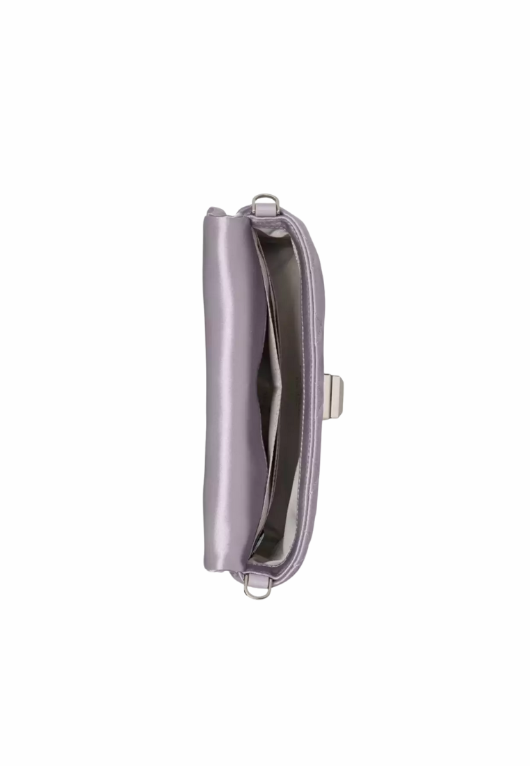 Kate Spade Carey Quilted Satin Mini Crossbody Bag In Gravel Grey KN186