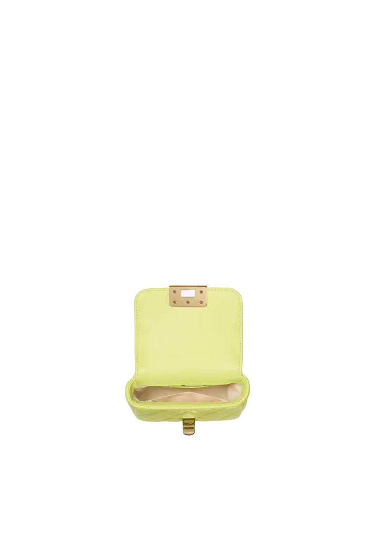 Kate Spade Carey Quilted Micro Flap Crossbody Bag In Lime Slushy KJ956