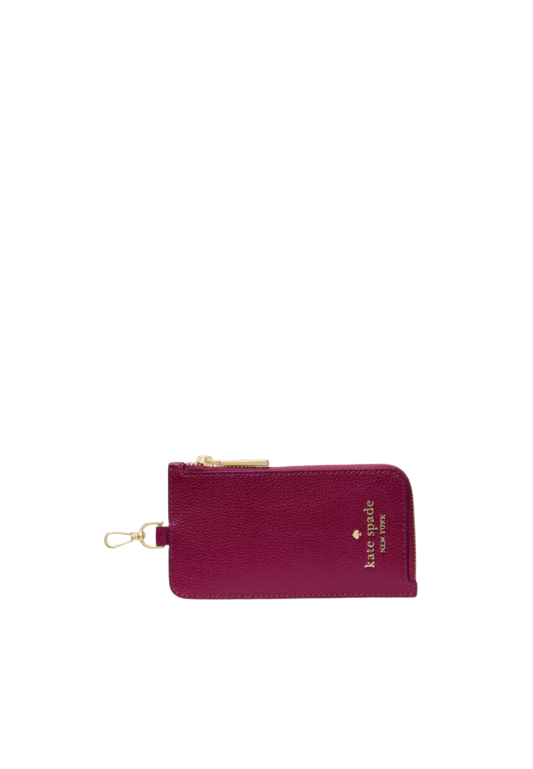Kate Spade Card Case Lanyard In Dark Rasberry KP247