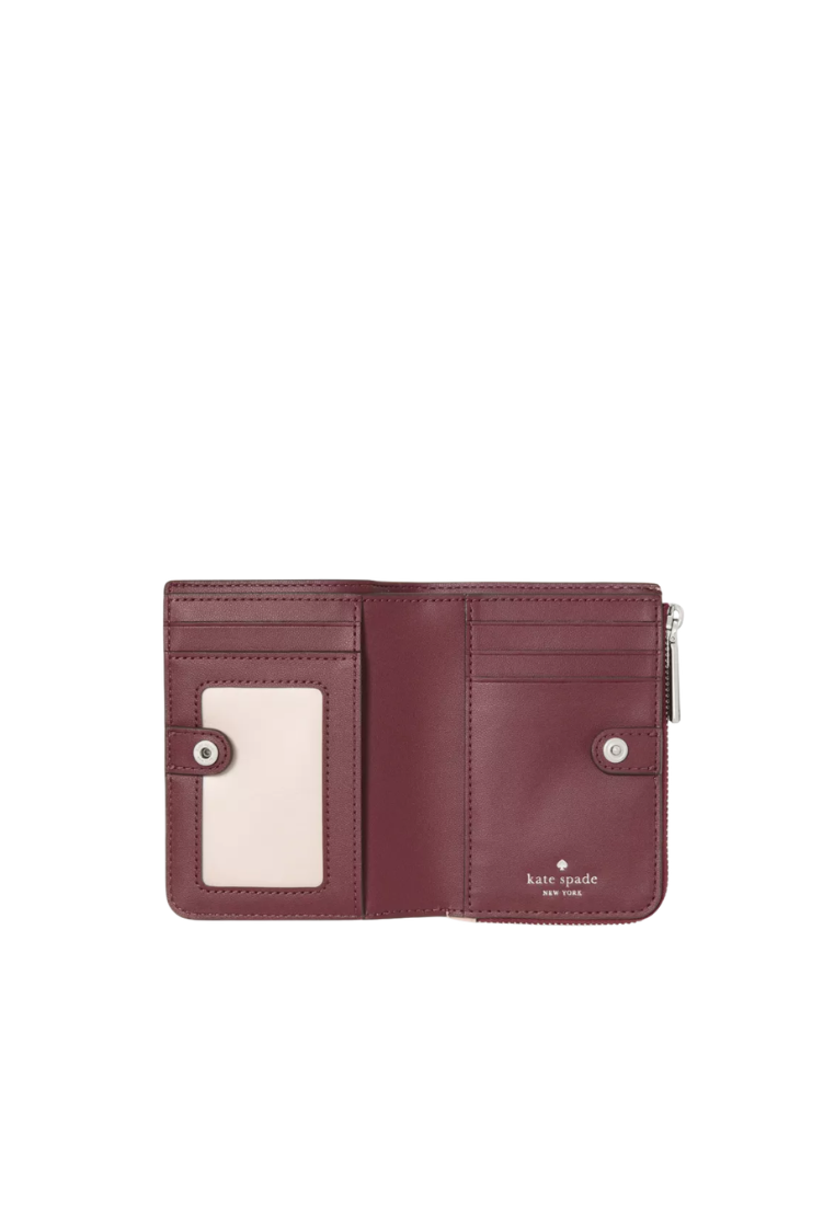 Kate Spade Floral Small L-zip Wallet In Rose Smoke KP326