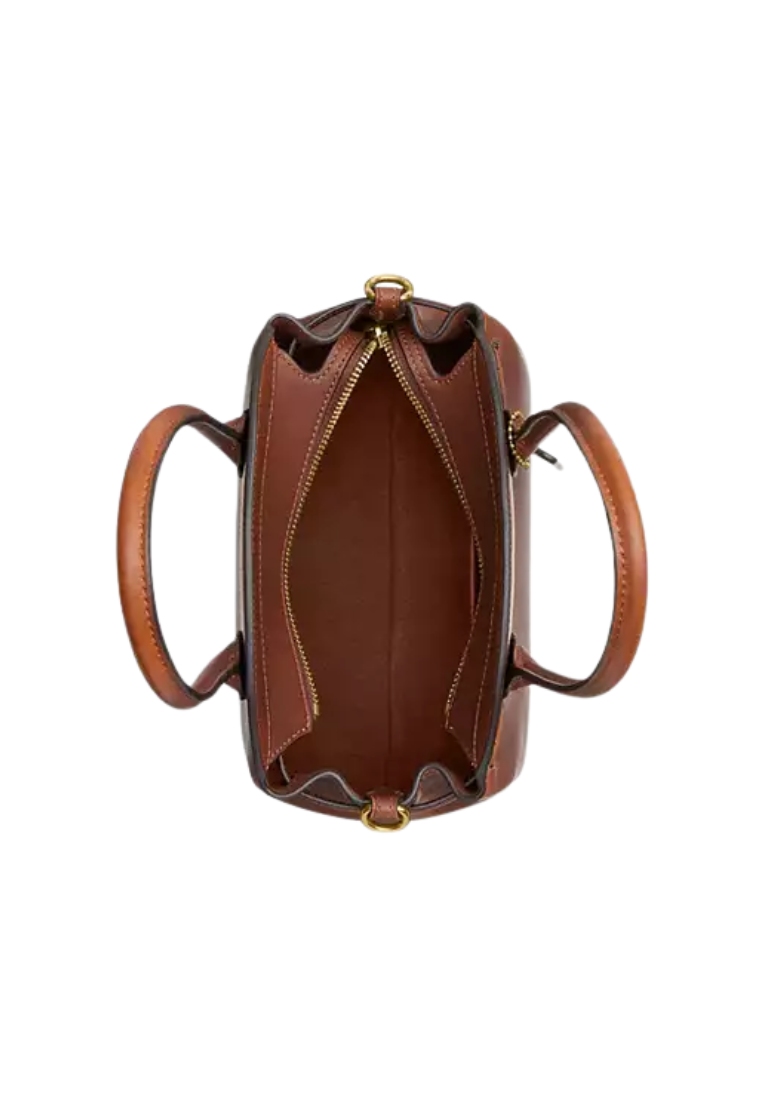 ( PREORDER ) Coach Empire 21 In Loved Leather Carryall Bag In Brass Brown CEN66