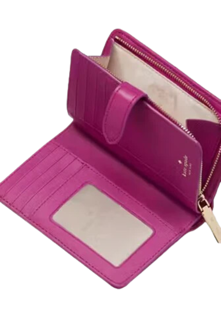 Kate Spade Carey Medium Compact Billfold Wallet In Baja Rose KG424