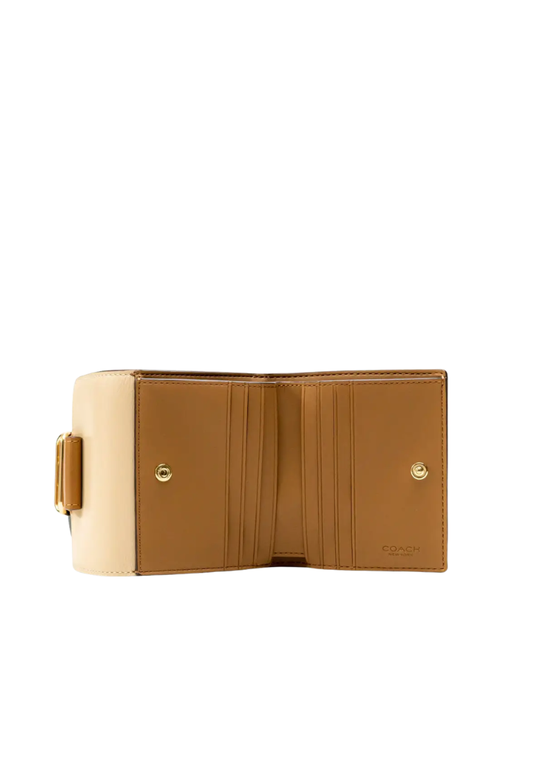 Coach Morgan Wallet Blocked Signature Canvas In Light Khaki Multi CT616