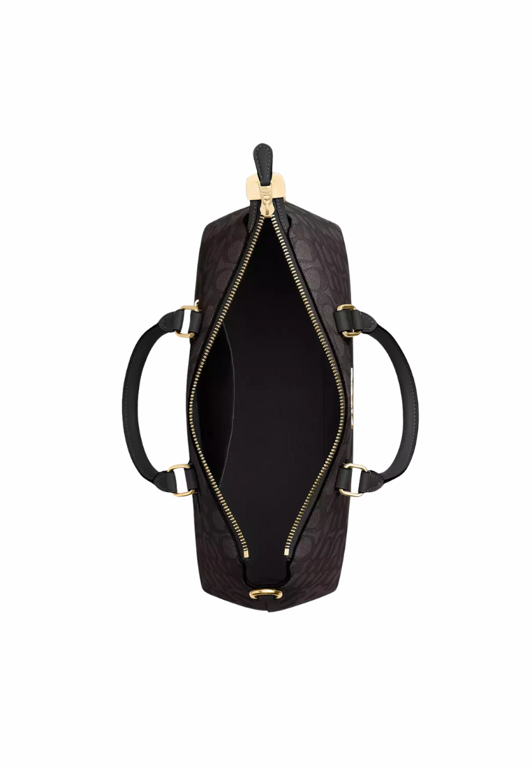 Coach Georgia Satchel Bag In Walnut Black CW422