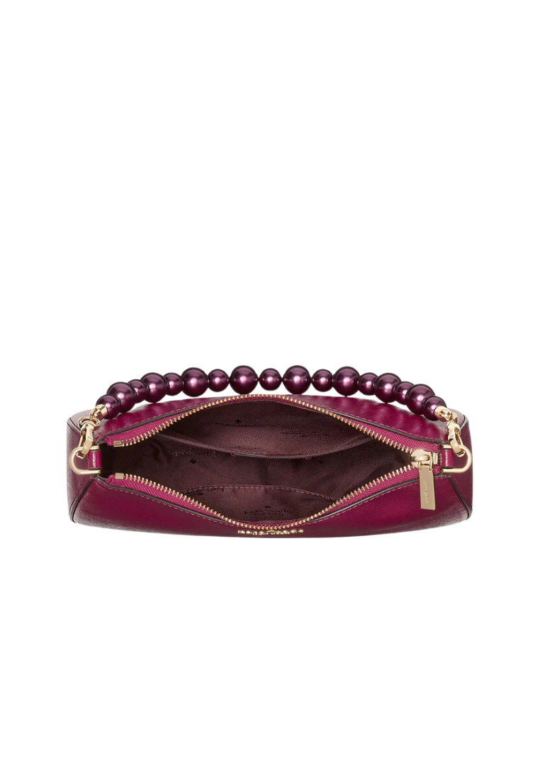 Kate Spade Madison Faux Pearl Medium Convertible Crossbody Bag In Dark Raspberry KI932