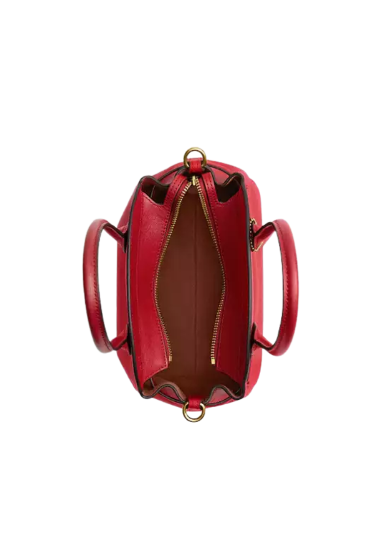 ( PREORDER ) Coach Soft Empire 21 Carryall Bag In Brass Scarlet CDT65