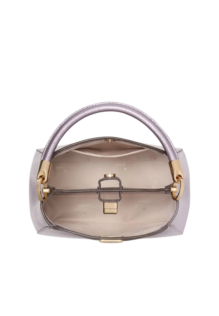 Kate Spade Phoebe Metallic Small Top Handle Satchel Bag In Light Candied KJ951